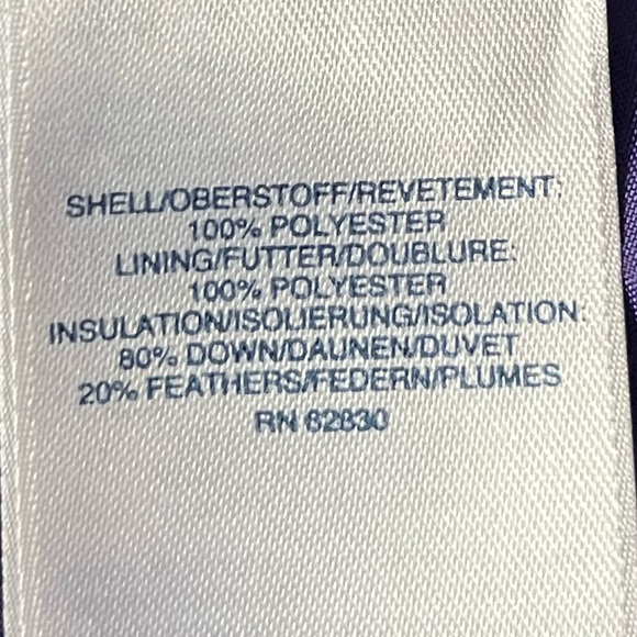 Lands’ End Down Quilted Jacket Purple Size XSmall (2-4) - Picture 5 of 8